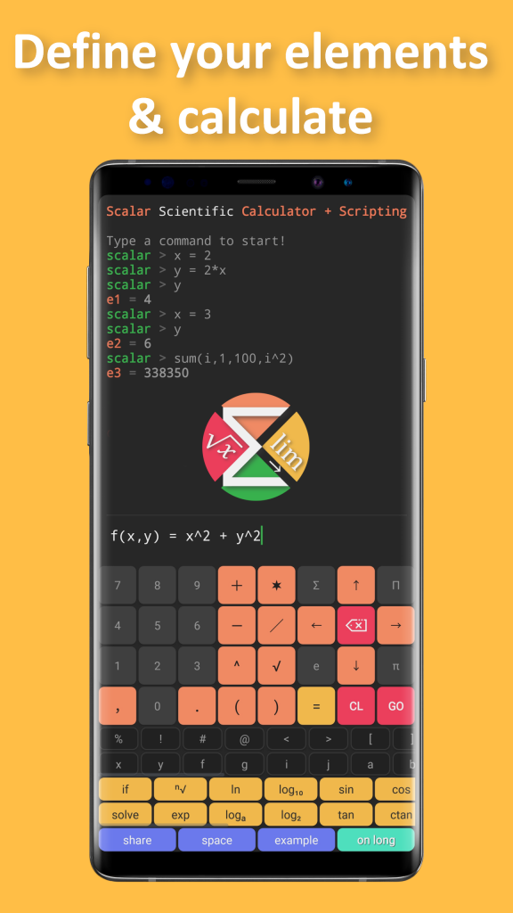 Scalar Calculator - Define Your Elements & Calculate