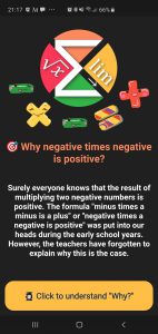 Scalar Calculator - Why negative time a negative is a positive - Information