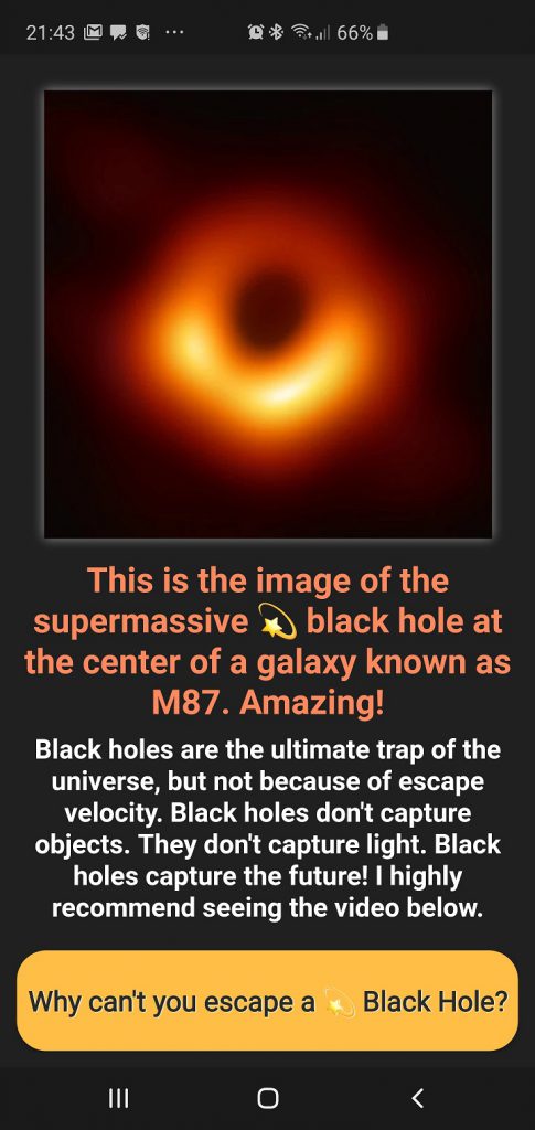 Scalar Calculator - Black Hole Image - Information