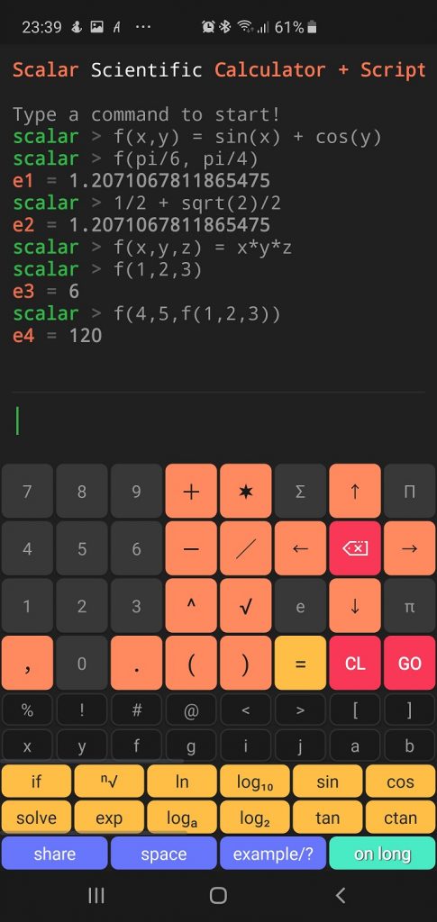 Scalar Calculator - User Functions - More parameters